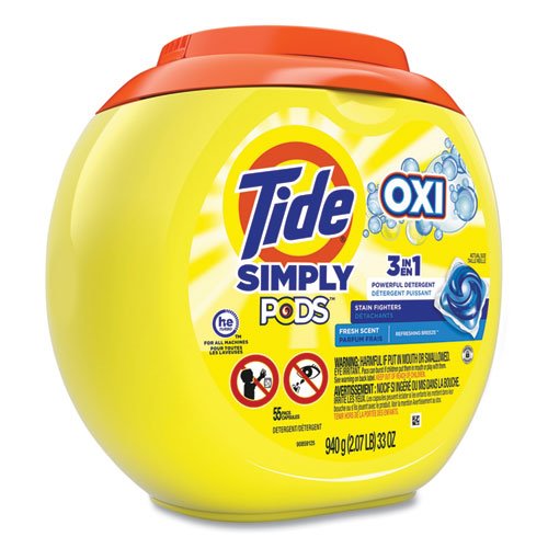 Tide Simply PODS Plus Oxi Laundry Detergent Fresh Scent - 55 pods