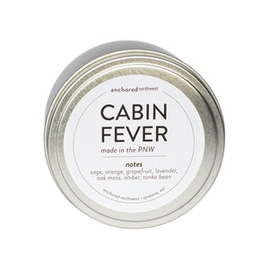 Cabin Fever Silver Travel Tin Candle