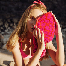 Load image into Gallery viewer, ARNOLDI JEAN Hand-beaded Clutch, in Red &amp; Pink
