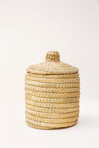 Woven Moroccan Basket with Lid